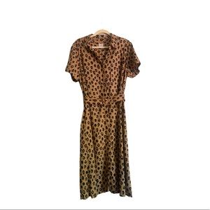 Leopard Print Dress w/ Belt
